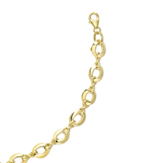 14K Gold Polished Oval Link Chain