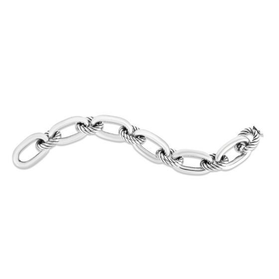 Sterling Silver Italian Cable Link Bracelet