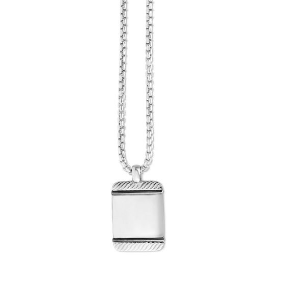 Sterling Silver Tag Necklace