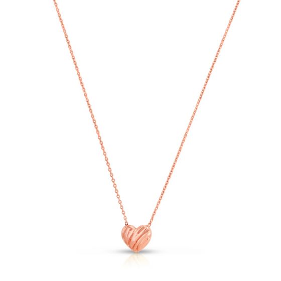14K Gold Scribbles Heart Necklace