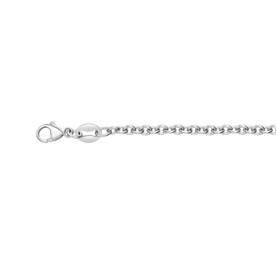 Platinum 2.3mm Oval Cable Chain