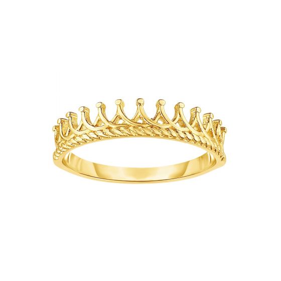 14K Gold Crown Ring