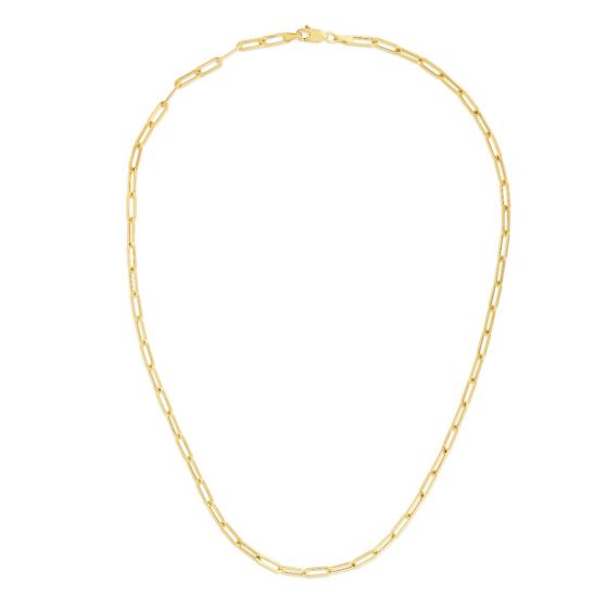 14K Gold 3.2mm Lite Paperclip Chain