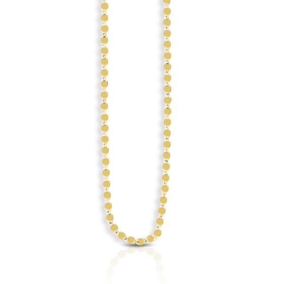 14K Gold 2.2mm Oval Mirror Link Chain 