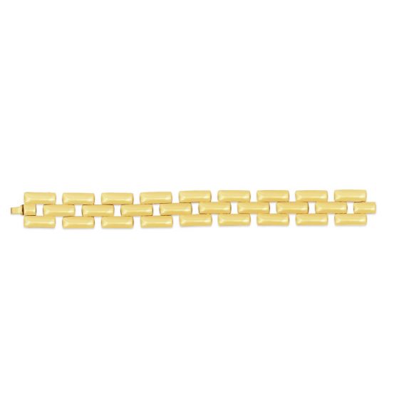 14K Fancy Thick Panther Chain Bracelet