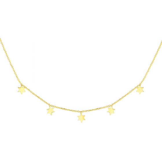 14K Gold Mini Star Dangle Necklace