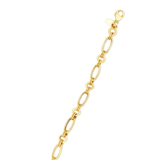 14K Gold Elongated Oval Link Chain