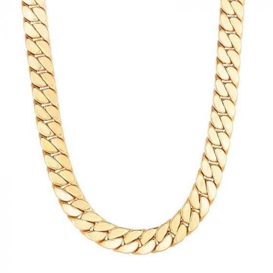 14K Gold Maschio Skinny Modern Curb Chain