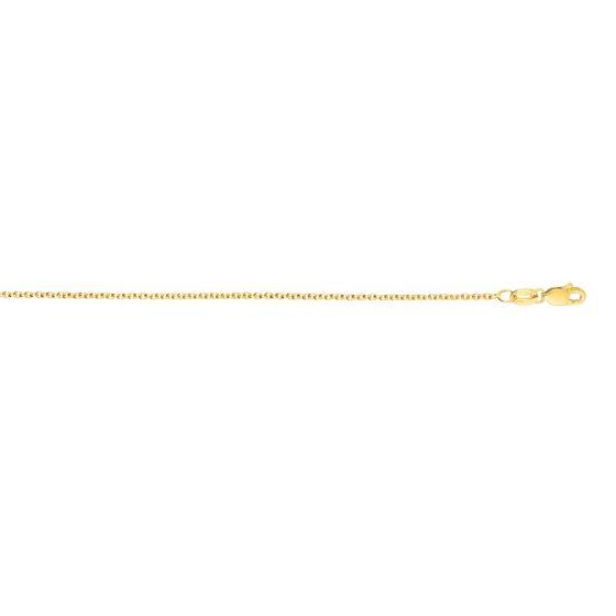 14K 2.4mm Round Cable Chain