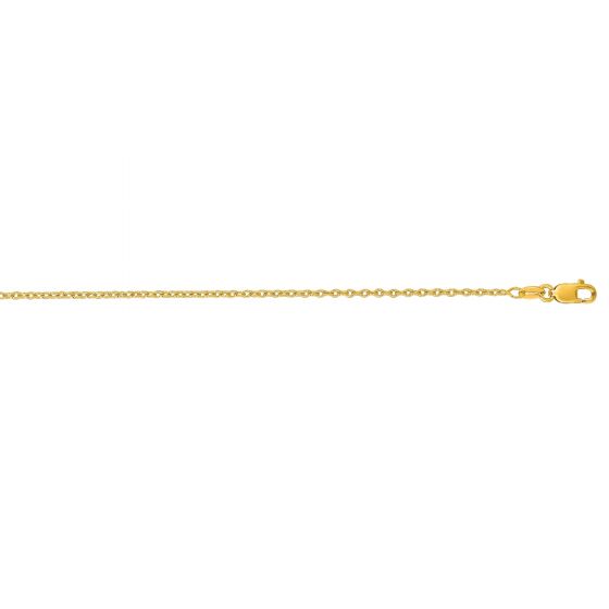 14K Gold 1.5mm Oval Cable Chain 