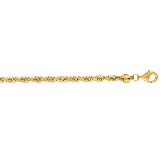 14K Gold 5.4mm Diamond Cut Royal Rope Chain