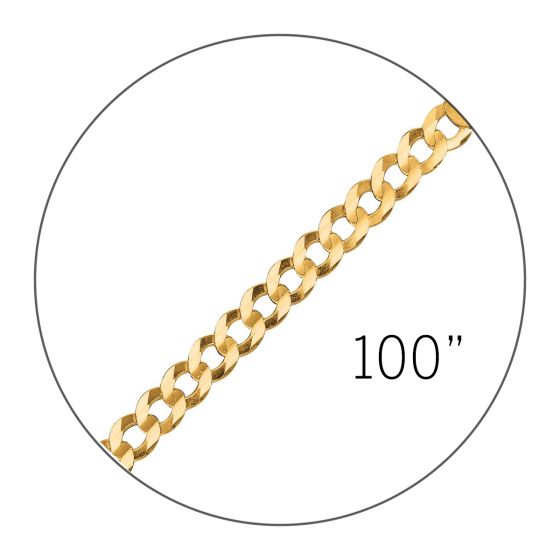 14K 100" 3.2mm Comfort Curb Spool Chain