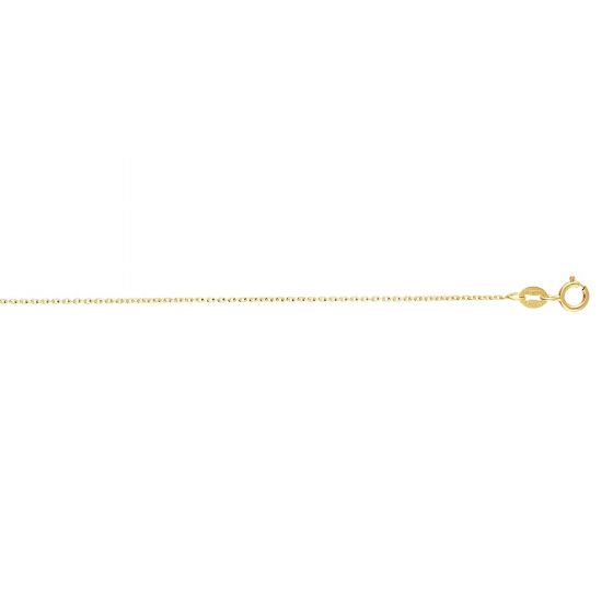 14K Gold 0.97mm Oval Cable Chain