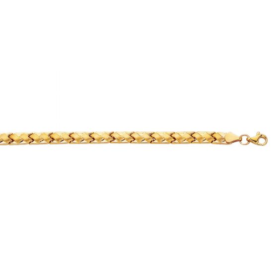 14K Gold Satin X Stampato Bracelet