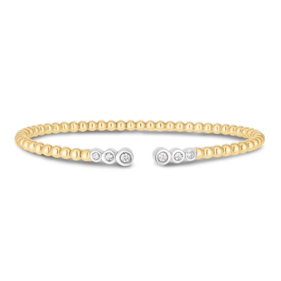 14K Diamond Pallina Bead Bracelet