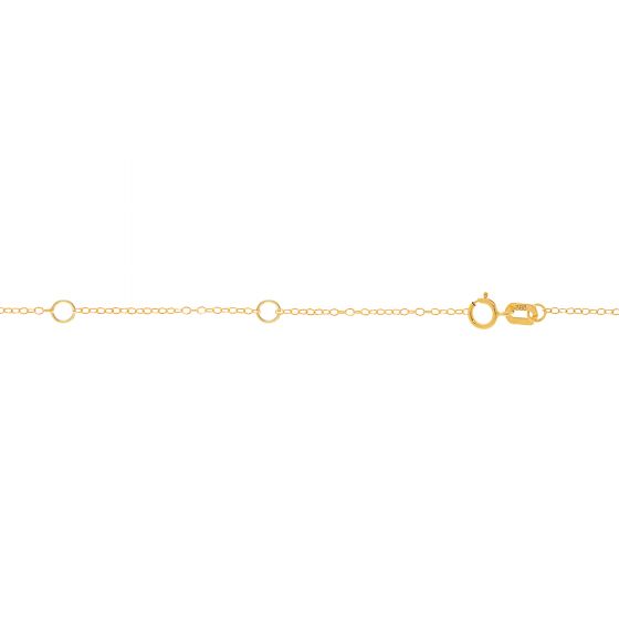 10K Gold 1.3mm Extendable Piatto Chain