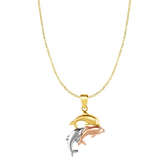 10K Gold Dolphin Necklace