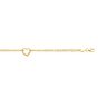 10K Gold Polished Heart Anklet 