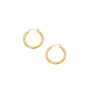 10K Gold 3mm Diamond Cut Hoop Earring
