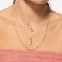 14K Rectangle Moon Talisman Pendant 
