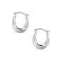 10K Gold Mini Oval Hoop Earring
