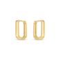 14K Small Square Huggie Hoops