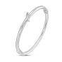 Silver Stationed Knot Bangle
