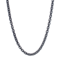 Black Silver Oval Link Chain