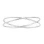 Silver Slip on Crossover Bangle