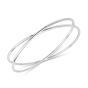 Silver Slip on Crossover Bangle