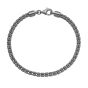 Silver 3.9mm Fancy Gunmetal Ice Barrel Chain