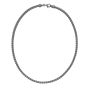 Silver 3.9mm Fancy Gunmetal Ice Barrel Chain