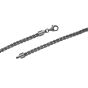 Silver 3.9mm Fancy Gunmetal Ice Barrel Chain