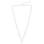 Silver Heart Padlock Figaro Necklace