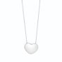Silver Puffy Heart Necklace 