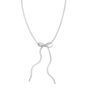 Silver Snake Chain Bow Necklace