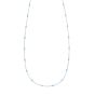 Silver Enamel Beaded Chain Necklace