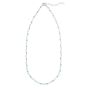 Silver Enamel Hearts Chain Necklace
