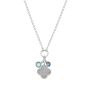 Silver Flower CZ Charm Necklace
