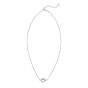 Silver Stationed Open Knot Heart on Rolo Necklace