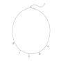 Silver Hamsa Stationed Necklace