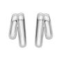 Silver Biggie Smalls Paperclip Hoops