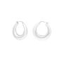 Silver Medium Graduated Hoops