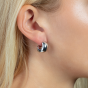 Silver C-Hoops with Push Back Clasp