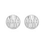 Silver Sculpted Domed Disc Studs