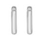 Silver Open Heart Earring
