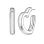 Silver Open Heart Earring