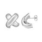 Silver Puffy X Earring