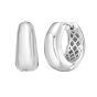 Silver Mini Sculpted Hoop Earring