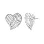 Silver Radiant Heart Earring